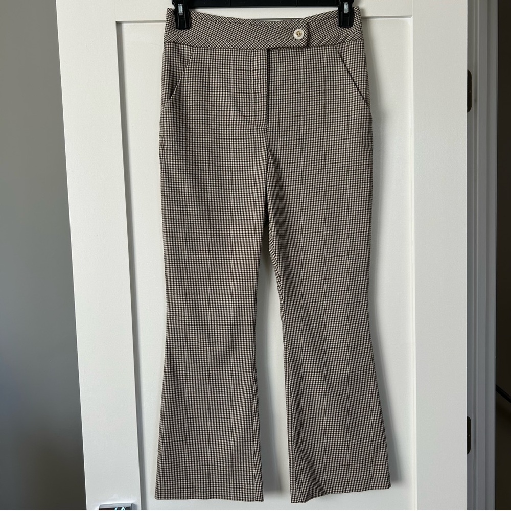 NWT New Veronica Beard Chilham Pant in Camel Multi Size 6